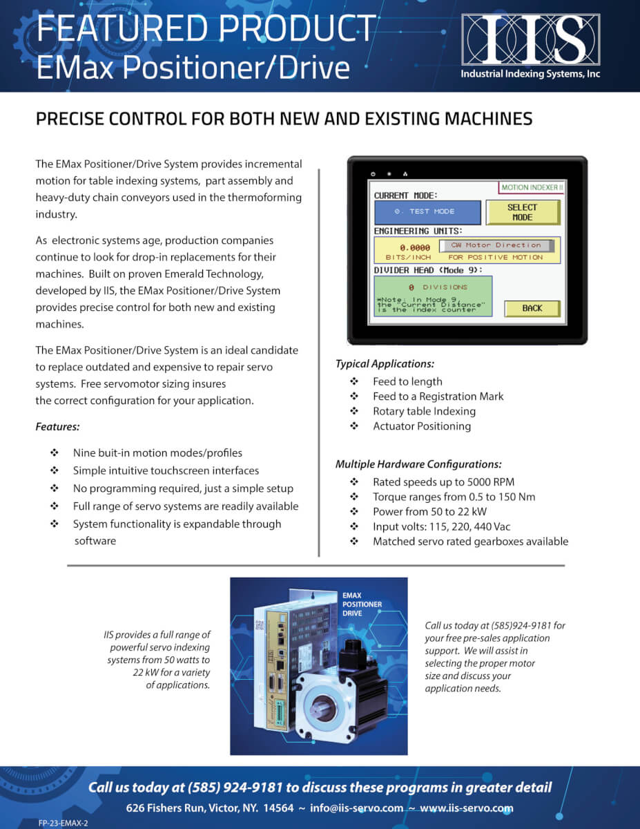 EMax Positioner/Drive Brochure Thumbnail